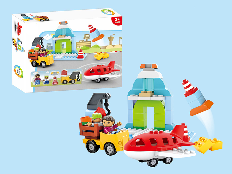 55PCS Airport Building Blocks