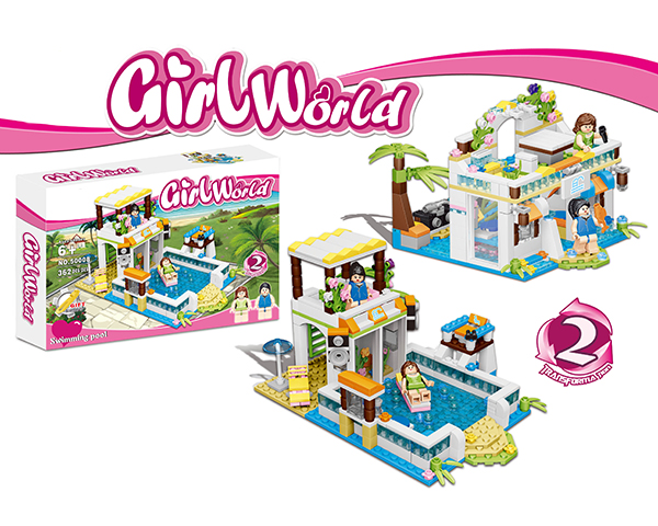 Girls World - Villa Swimming Pool  Building Block
