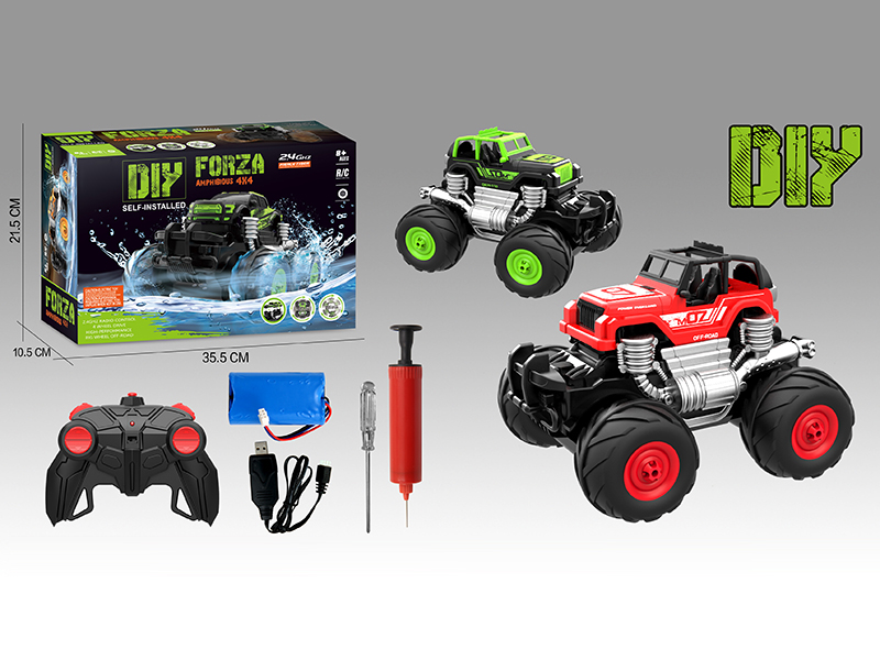 2.4G 4WD Amphibious DIY Wrangler Remote Control Car