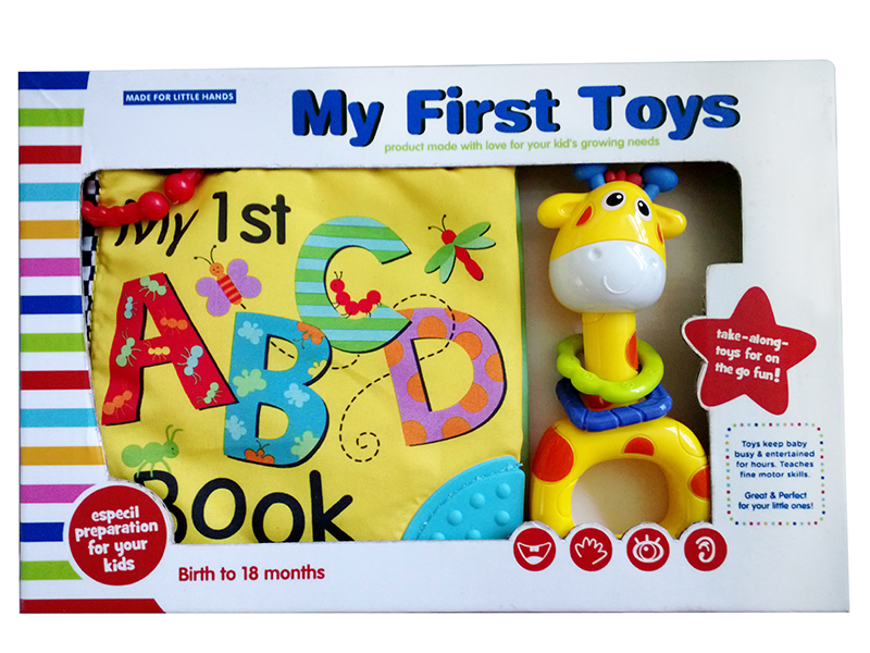 Cloth Book + Giraffe Set