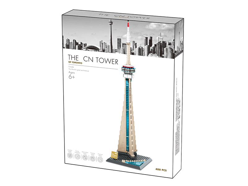 400PCS THE CN TOWER-Canada Building Blocks
