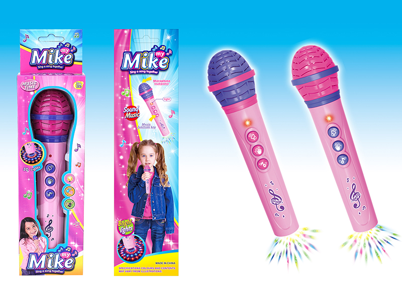 microphone with light and music