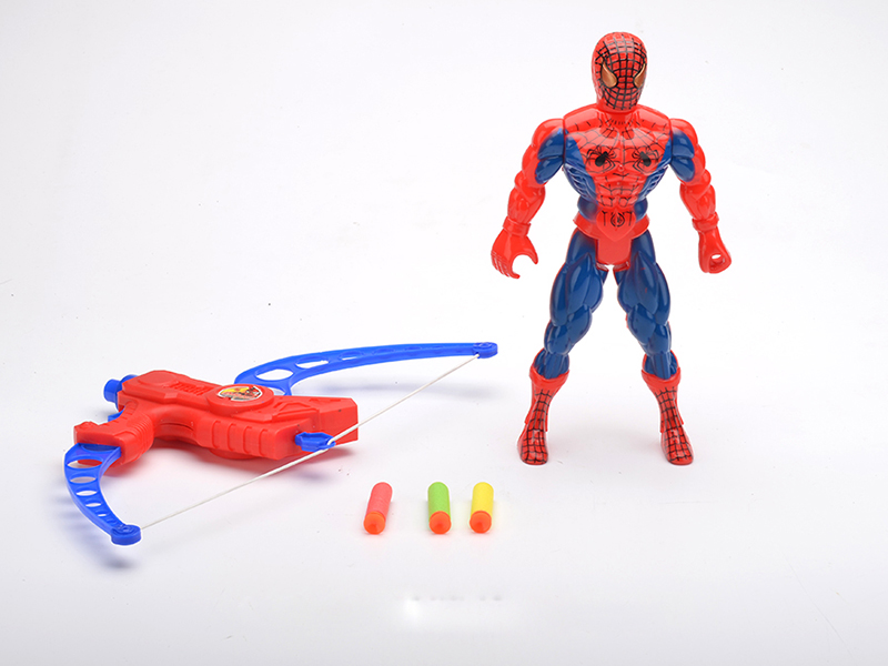 Red Spider Man With Light + Gun