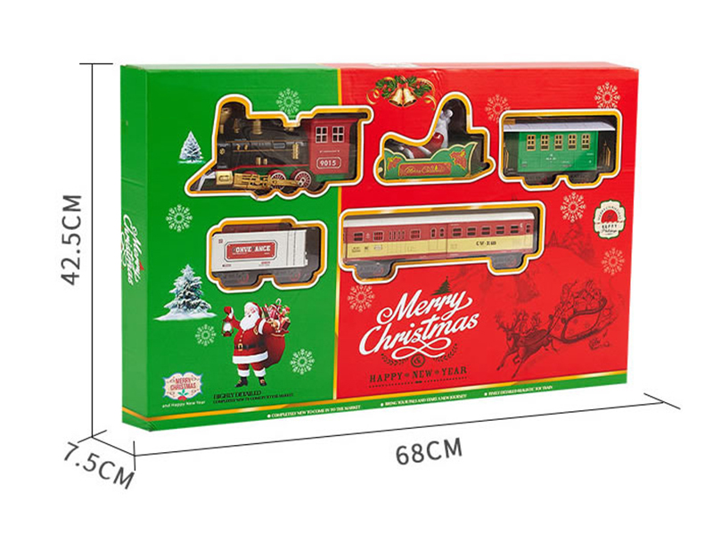 B/O Christmas Rail Train With Light And Music