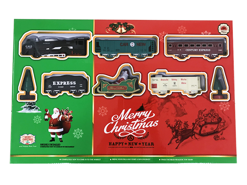B/O Christmas Rail Train With Light And Music