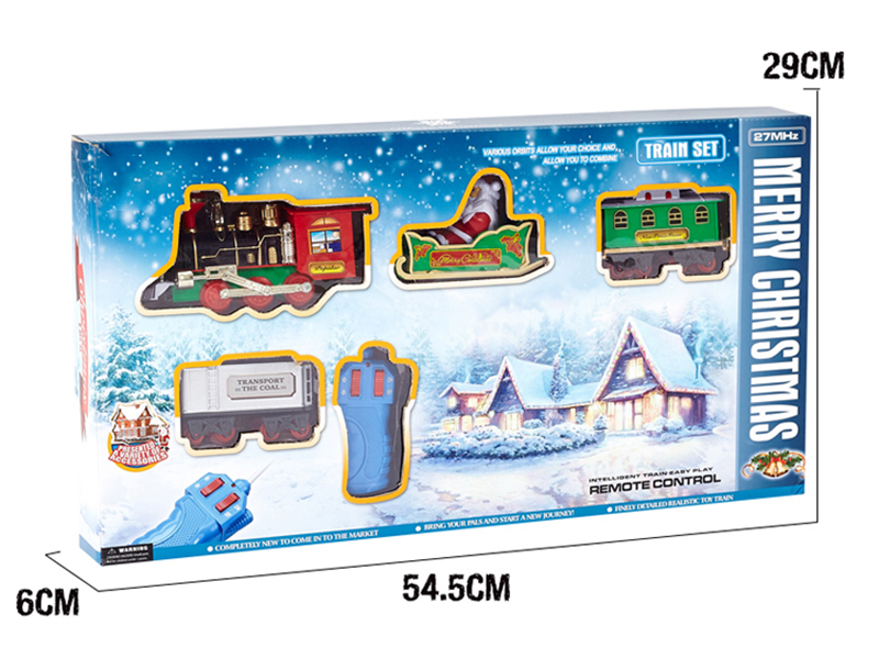 Remote Control Christmas Rail Train With Light And Music
