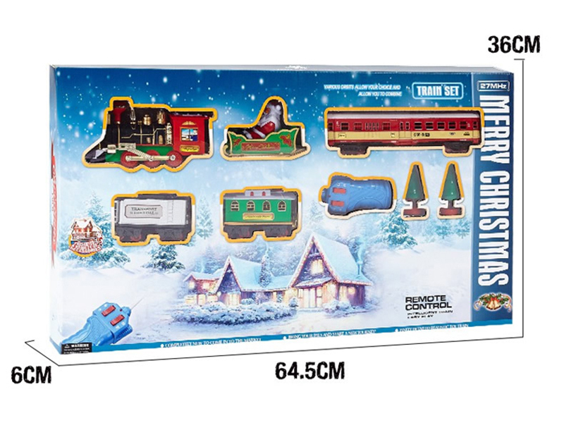 Remote Control Christmas Rail Train With Light And Music