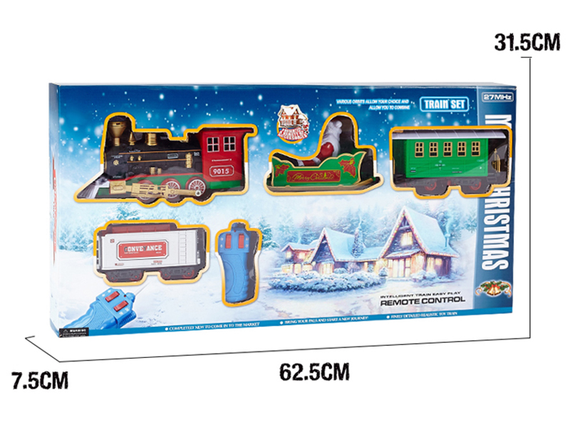 Remote Control Christmas Rail Train With Light And Music