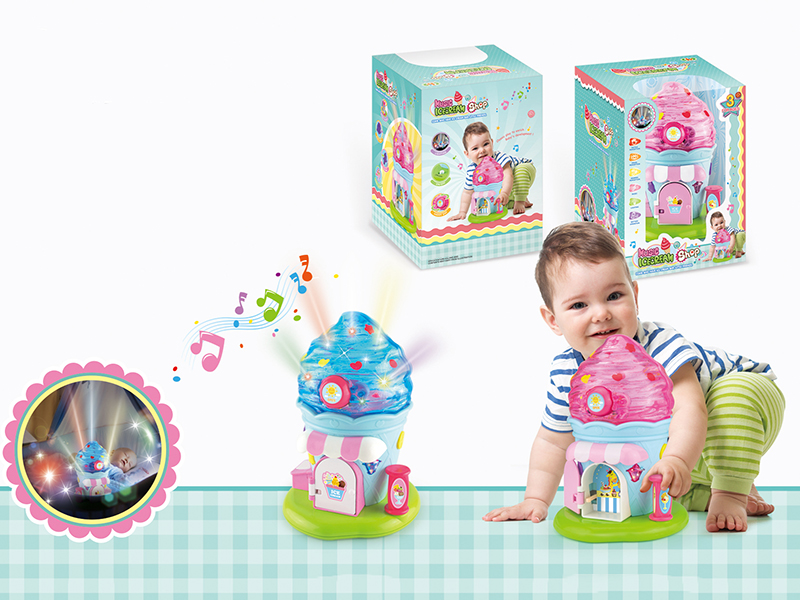 Ice Cream Shop With Light ,Voice ,Music