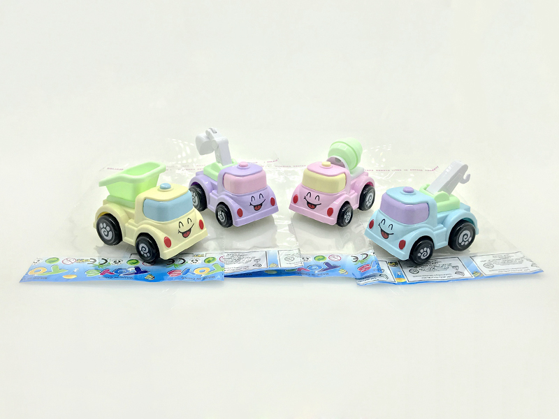 ABS Friction Cartoon Engineering Truck(4 Items Mixed)
