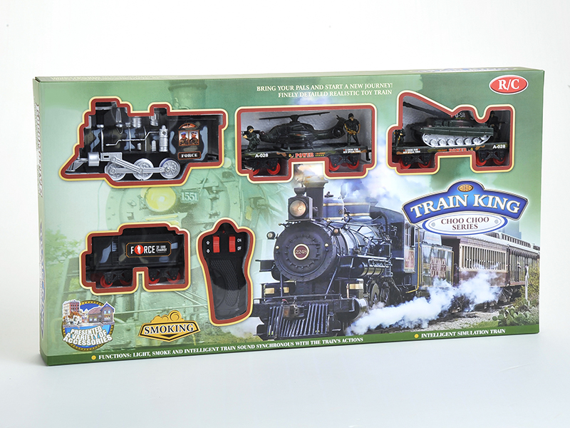 Remote Control Military Rail Train With Light And Music