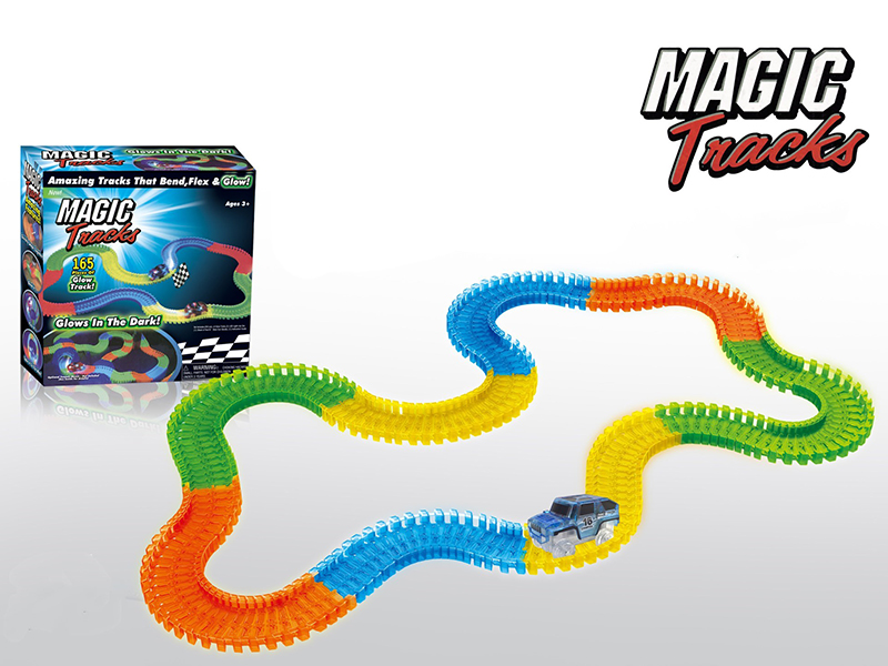 165PCS Glow In The Dark Magic Track(with stickers)