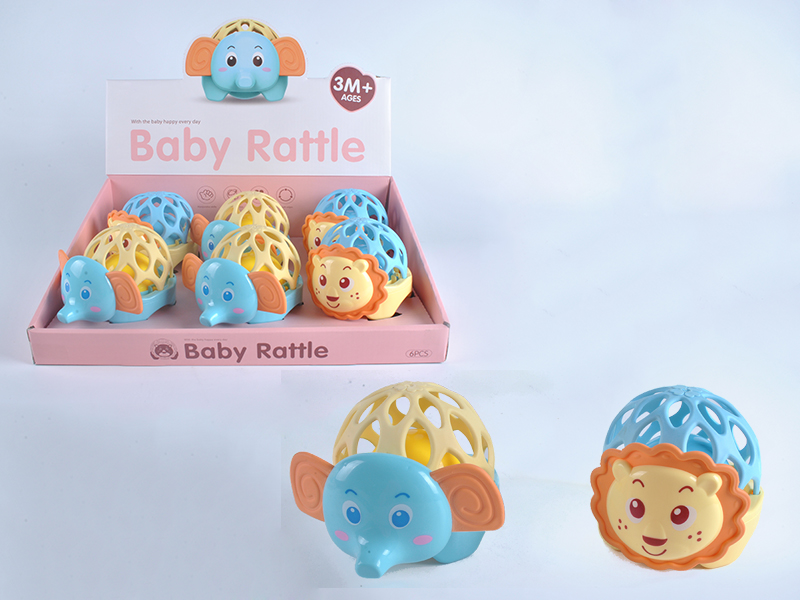 Lion Elephant  Baby Rattle