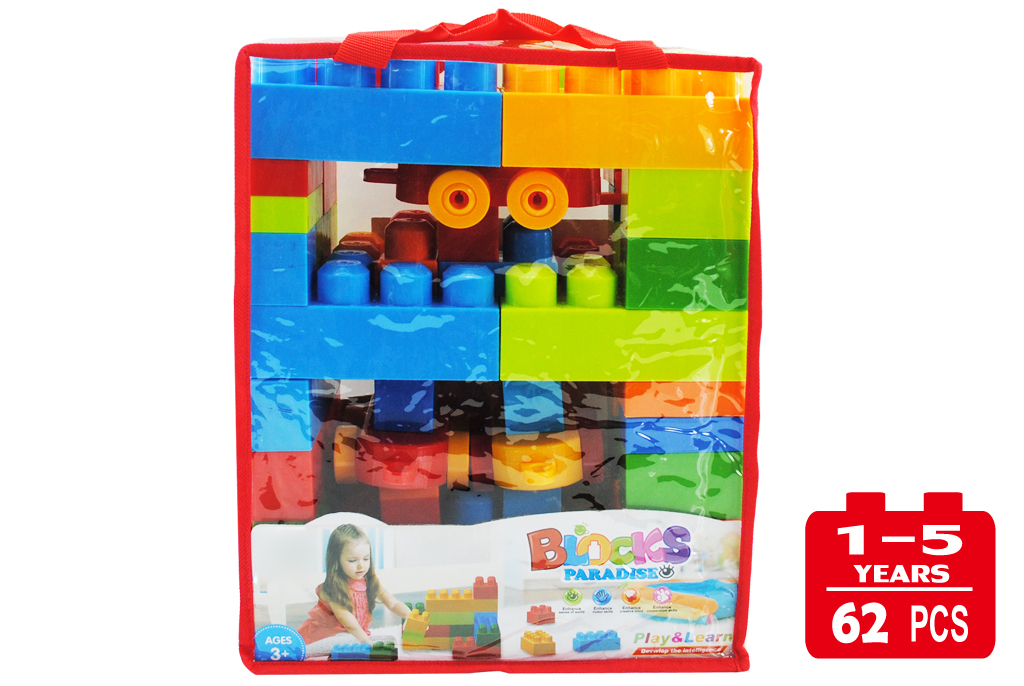 Solid Colour Building Blocks 62PCS