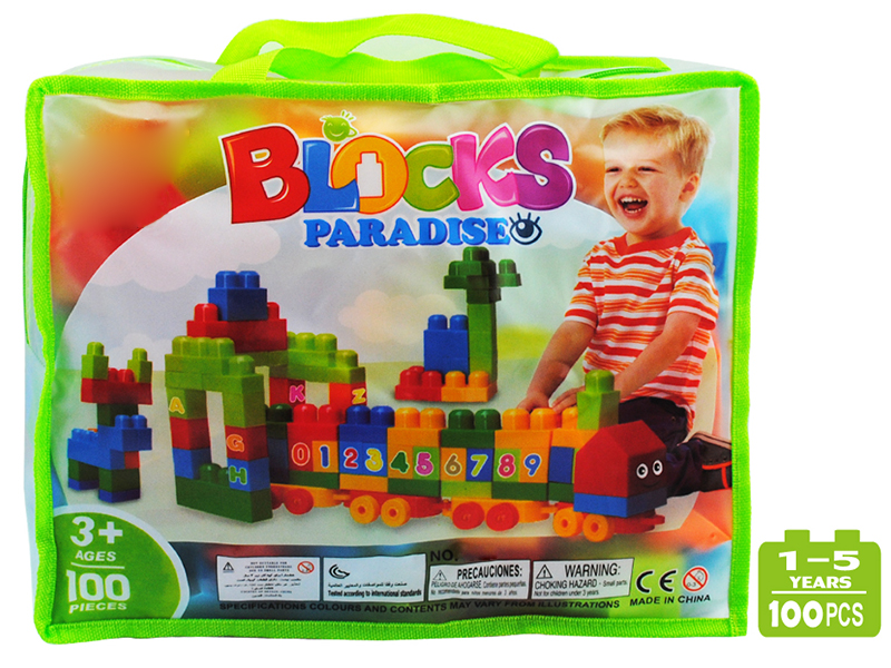 Digital  +  Letter  Solid Colour Building Blocks 100pcs