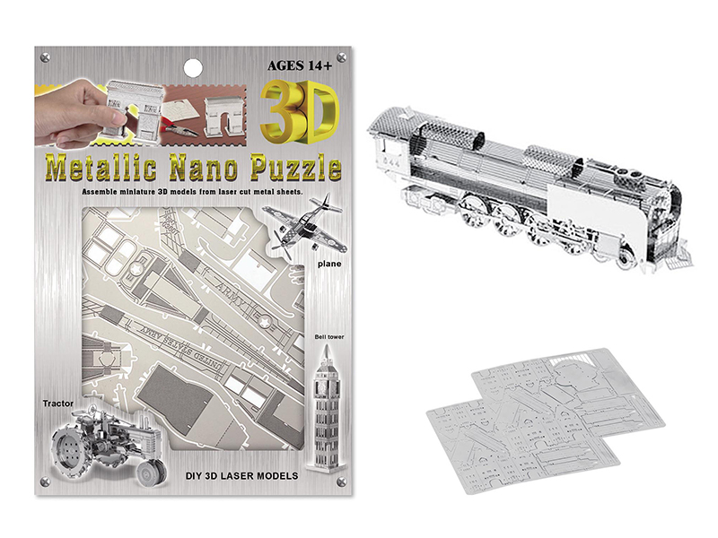 Stainless Steel  Steam Train 3D Puzzle