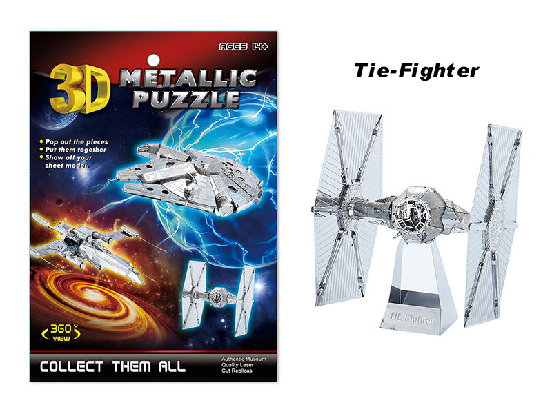 Stainless Steel Tie Fighter 3D Puzzle