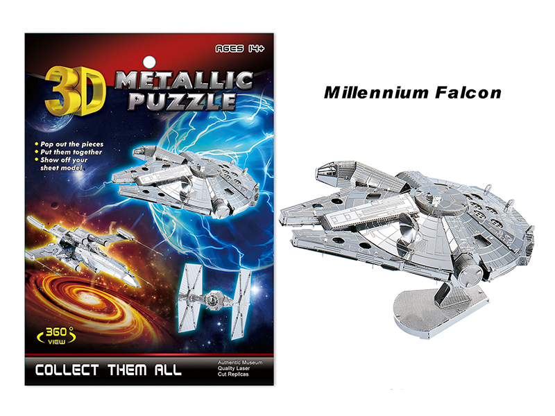 Stainless Steel Millennium Falcon 3D Puzzle