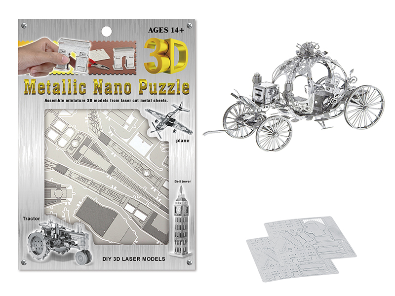 Stainless Steel Pumpkin Cart 3D Puzzle