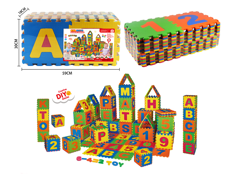 36PCS EVA English Letters And Number Puzzle Mat