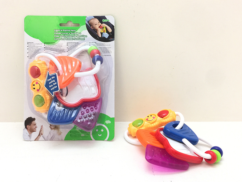 Smiling Face Key Chain With Light