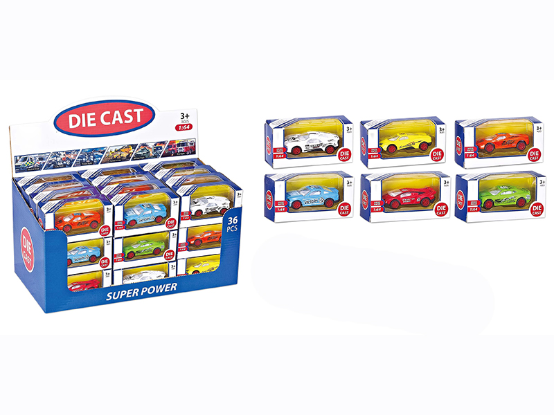 1:64 Alloy Pull Back Sports Car