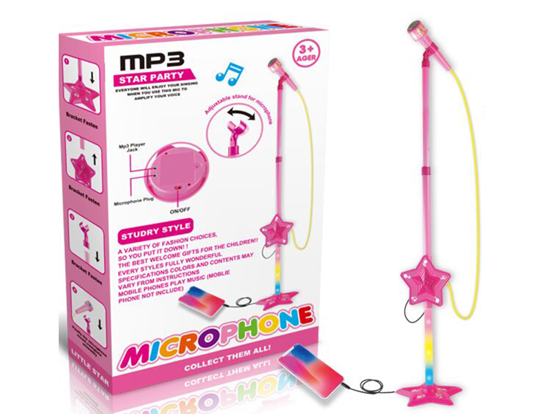 Girl Microphone (With  Light And Music,Connect To Mobile Phone)