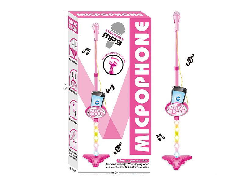 Girl Microphone (With  Light And Music,Connect To Mobile Phone)