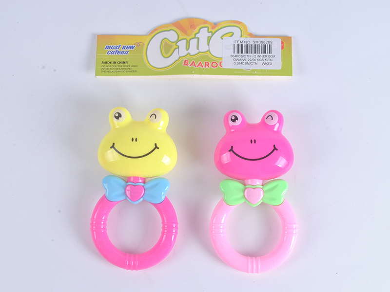 Cartoon Frog Rattles 2pcs