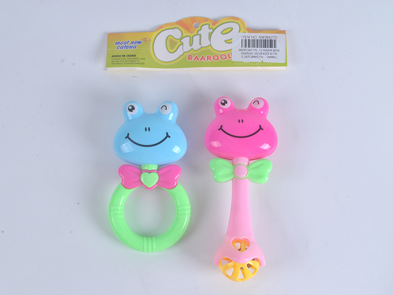 Cartoon Frog Rattles 2pcs