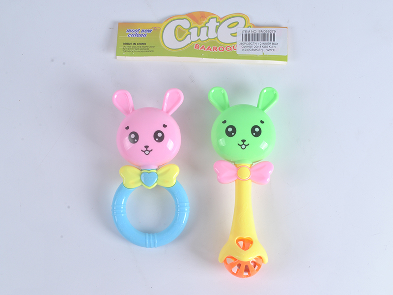 Cartoon Rabbit Rattles 2pcs