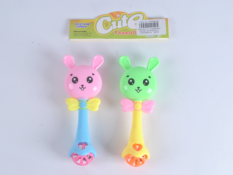 Cartoon Rabbit Rattles 2pcs