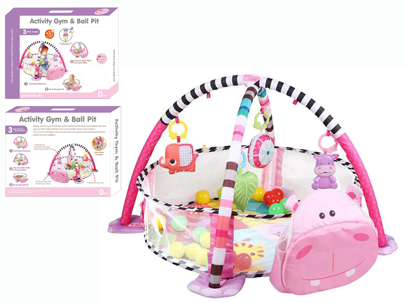 Hippo Play Mat With 30pcs Bolls(musical function)