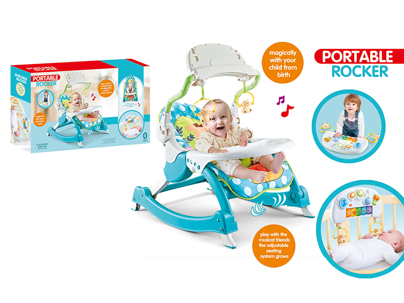 Multifunctional Baby Bouncer With Music ,Vibration Function,Baby Fence Electronic Organ, Dinner Plate