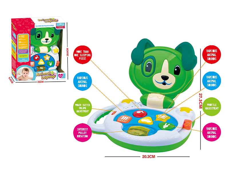 Music Cartoon Dog Laptop