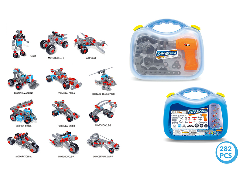 282PCS DIY Modele(With Electric Screwdriver)