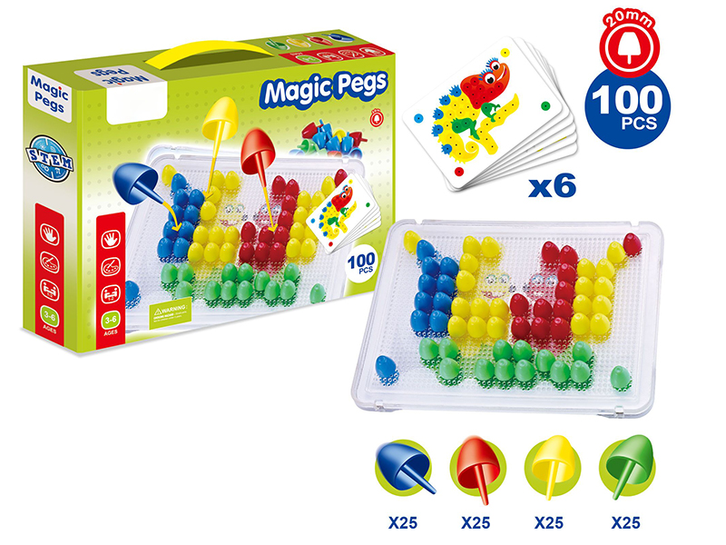 100PCS Mushroom Nail Puzzle