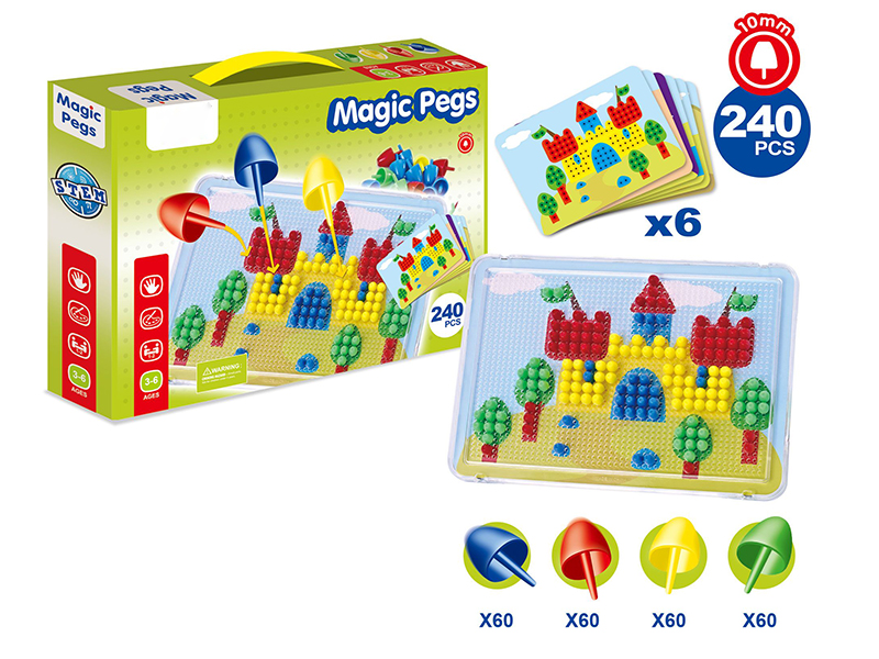 240PCS Mushroom Nail Puzzle