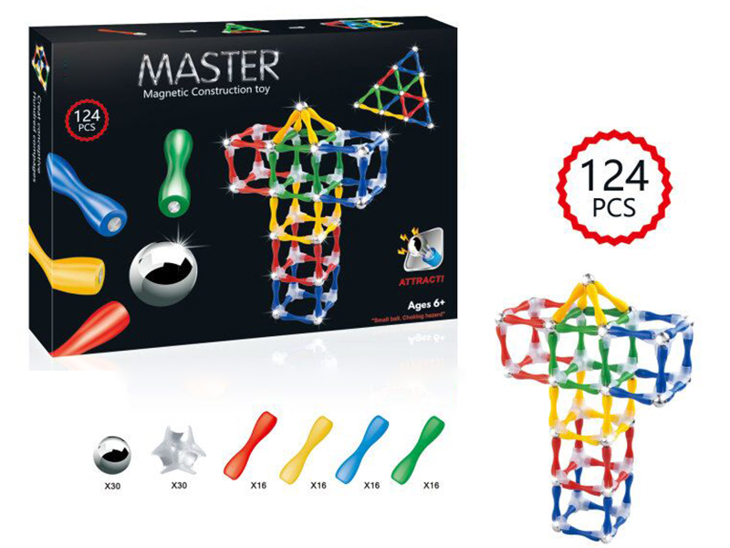 124PCS Magnetic Building Blocks