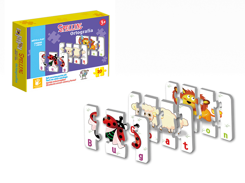 20PCS Animals  Words Spelling Puzzle