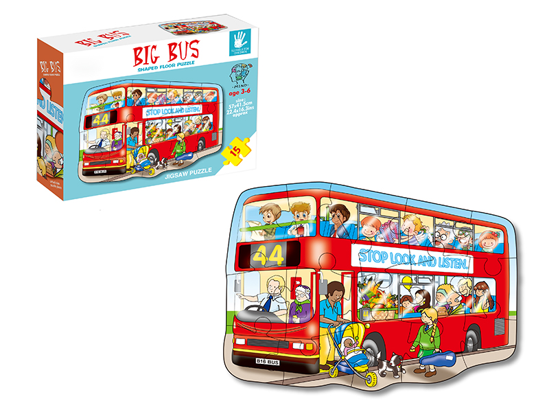 15pcs Big Bus Puzzle
