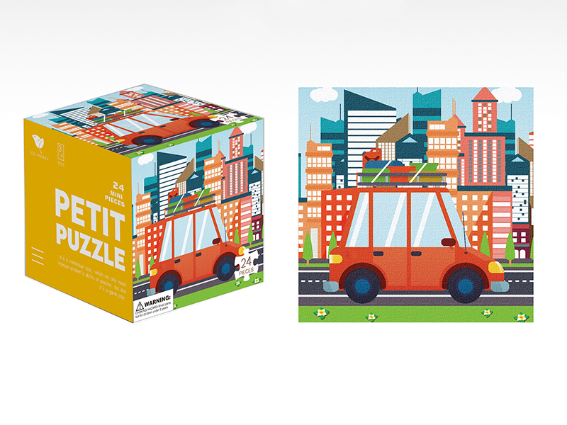 24pcs Small Car Mini Puzzle