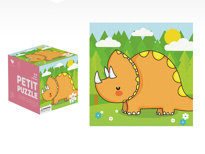 24pcs Dinosaur Mini Cartoon Puzzle