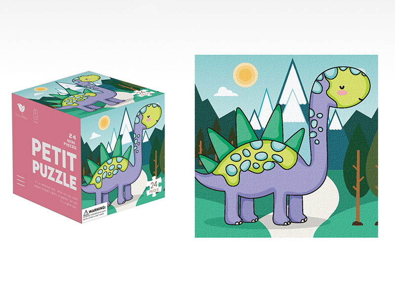 24pcs Dinosaur Mini Cartoon Puzzle