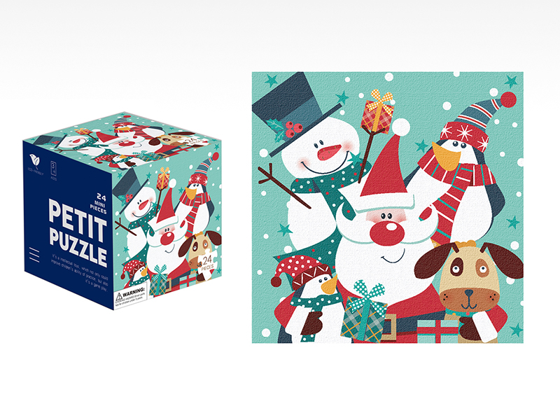 24pcs Snowman Mini Cartoon Puzzle