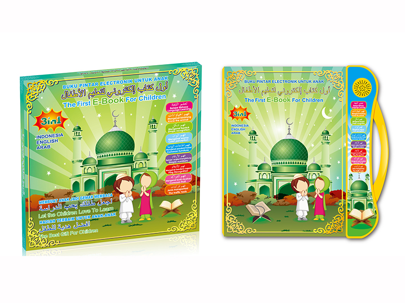 Arabic, English, Indonesian Koran Point Reading Book