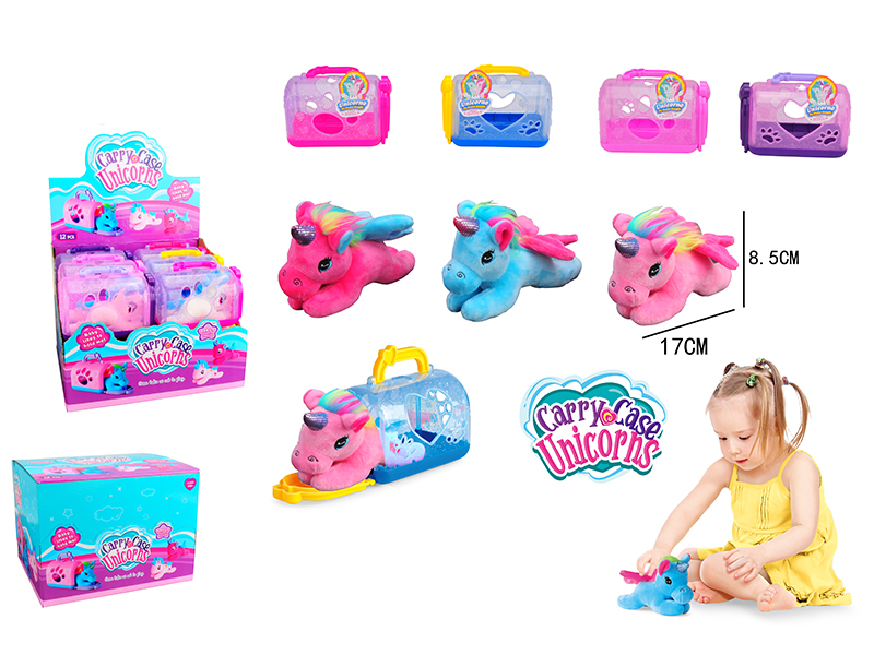 Plush Colorful Unicorn Pet Cage