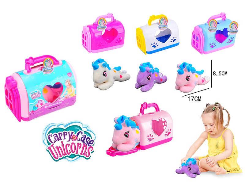 Plush Embroidered Unicorn Pet Cage