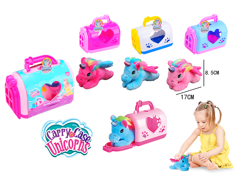 Plush Colorful Unicorn Pet Cage