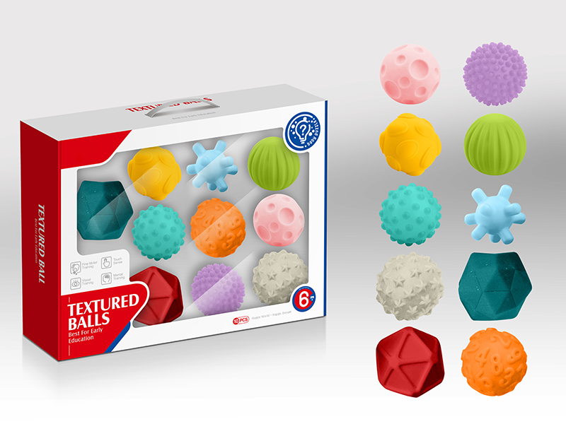 Soft Plastic  Textured Balls 10pcs